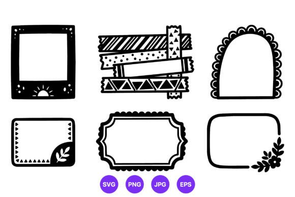 Black White Decorative Frames Tape