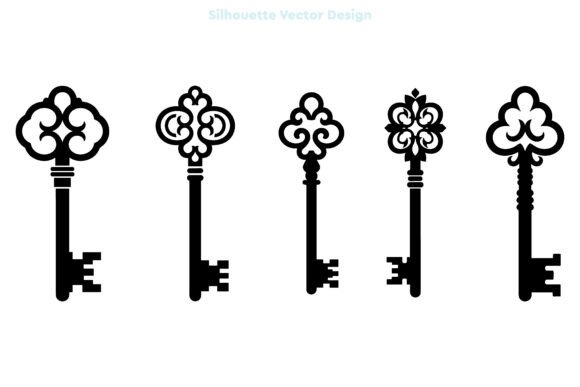 Classic Decorative Vintage Key Vector: Elevating Design with Timeless Elegance