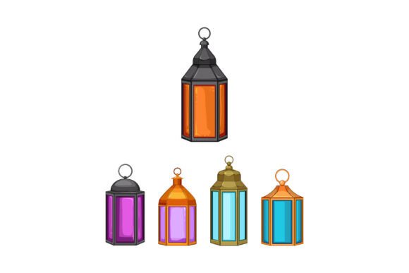 Colorful Decorative Metal Lanterns Featu