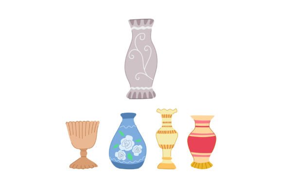 Decorative Antique Vases with Various Shapes