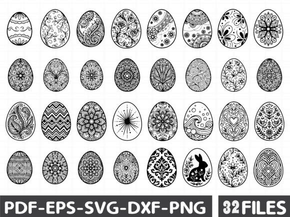 Decorative Easter Egg SVG Bundle