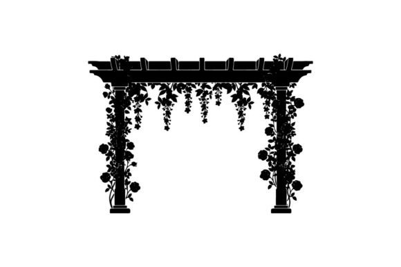 Decorative Floral Archway with Roses: A Guide to Stylish Silhouette Clip Art for Creative Projects