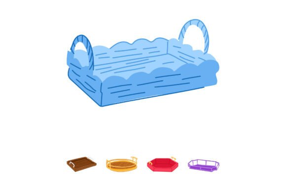 Decorative Serving Tray Collection with Colorful Cartoon Designs
