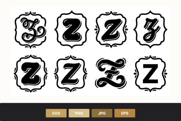 Decorative Z Letters Vector Art