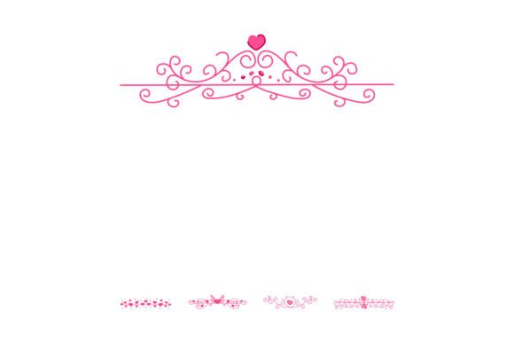 Elegant Pink Heart Dividers for Romantic Designs