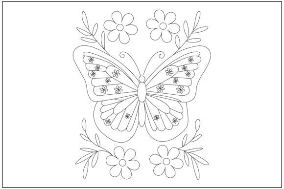 Elevating Design with Decorative Butterfly Floral Line Art