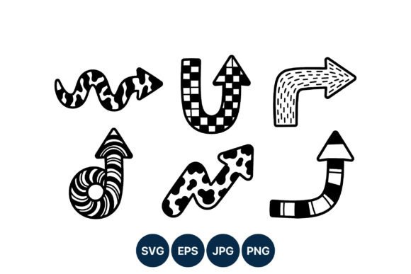 Evaluating Black White Decorative Arrows Vector for Design Projects