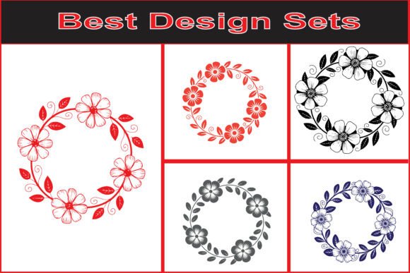 Flower Wreath SVG Bundle Decorative Set