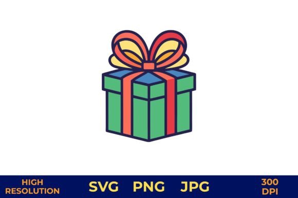 Gift Box with Decorative Ribbon Bow: A Versatile Digital Asset for Creators