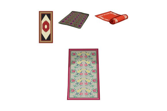 Hand Drawn Decorative Color & Carpet Art