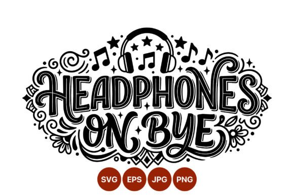 Headphones On Bye: Elevating Digital Designs with Playful Vector Art