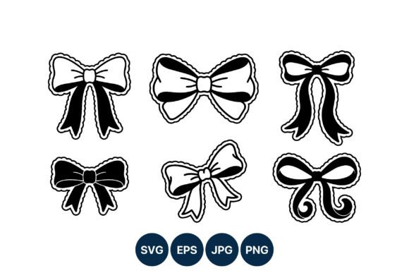 Integrating the Black White Decorative Bow Collection into Professional Design Workflows