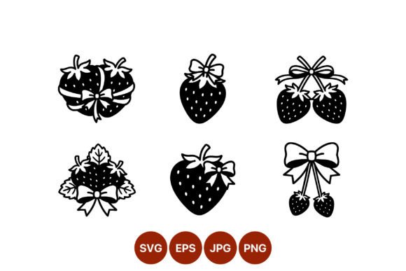 Unlocking Creative Potential: The Versatility of Strawberry Vector Illustrations with Decorative Bows