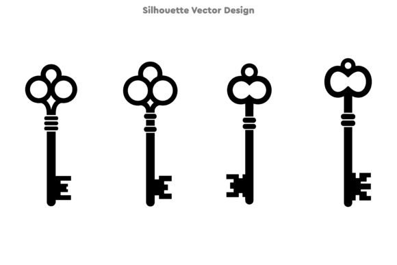 Unlocking Creative Potential with the Antique Decorative Door Key Silhouette